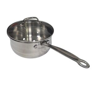 Cuisinart 3 Qt Sauce Pan with Cover Model 84193-20R Stainless Steel Glass